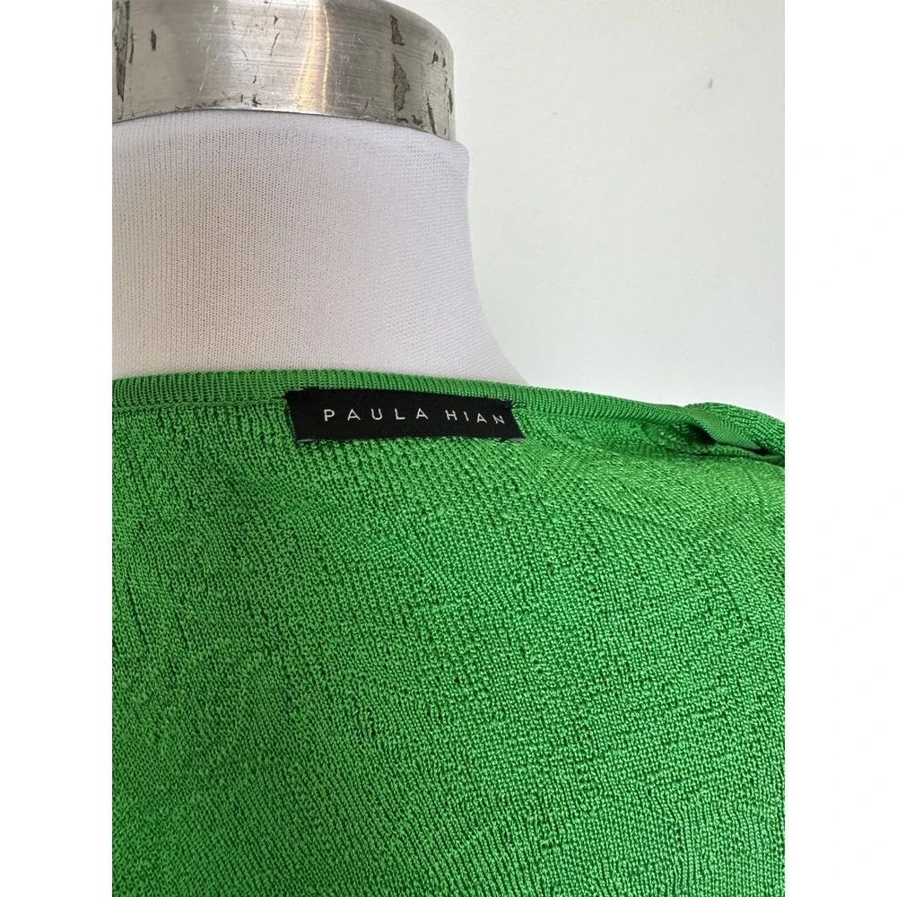 RET $2500 Paula Hian Green Skirt and Asymmetrical Jacket 2pc Set Size Small